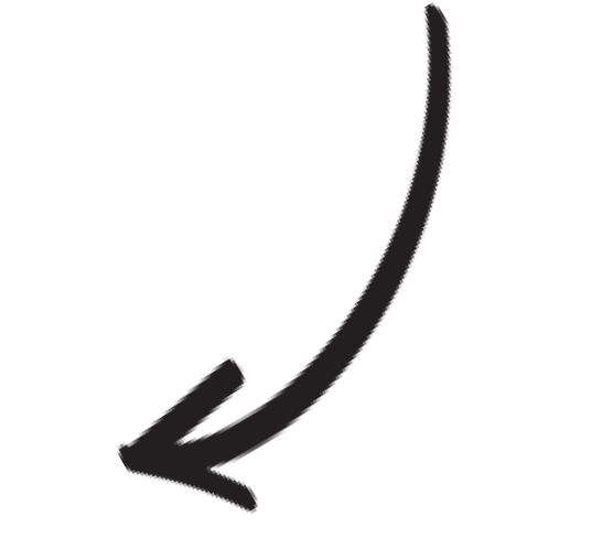 Arrow pointing to interface